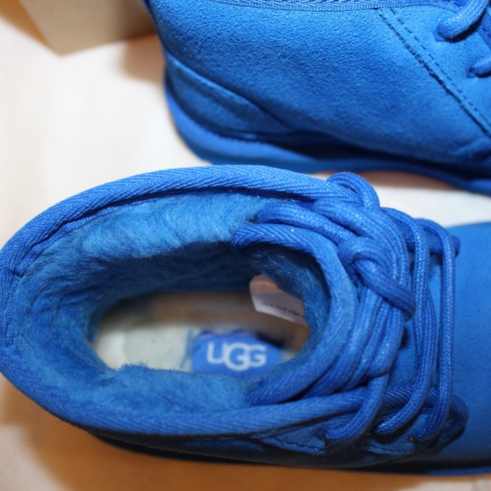 NIB UGG GIRL'S YOUTH NEUMEL ANKLE SUEDE‎ SHEARLING LINED LACE UP WINTER BOOTS - Picture 5 of 7